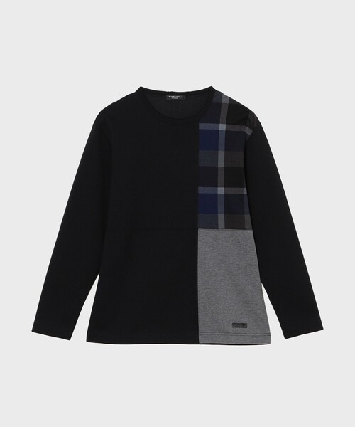 【新品】BLACK LABELクレストブリッジ パッチワークハニカムカットソー BLACK LABEL CRESTBRIDGE（ブラックレーベル・クレストブリッジ