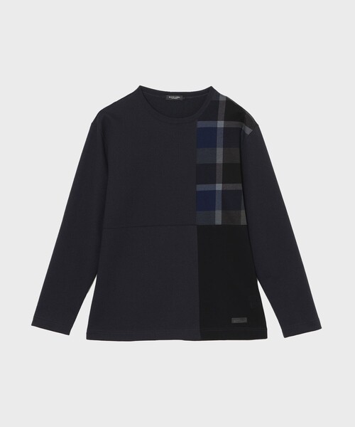 【新品】BLACK LABELクレストブリッジ パッチワークハニカムカットソー BLACK LABEL CRESTBRIDGE(ブラックレーベル・クレストブリッジ