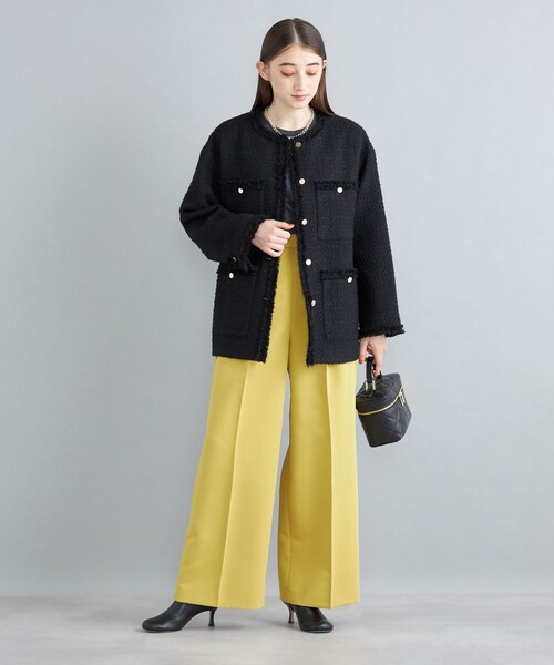 SHIPS（シップス）の「GIOLICA ツイードジャケット◇（ノーカラー