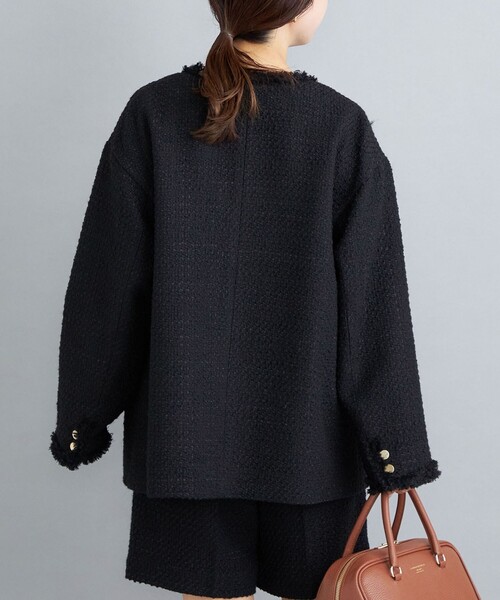 SHIPS（シップス）の「GIOLICA ツイードジャケット◇（ノーカラー