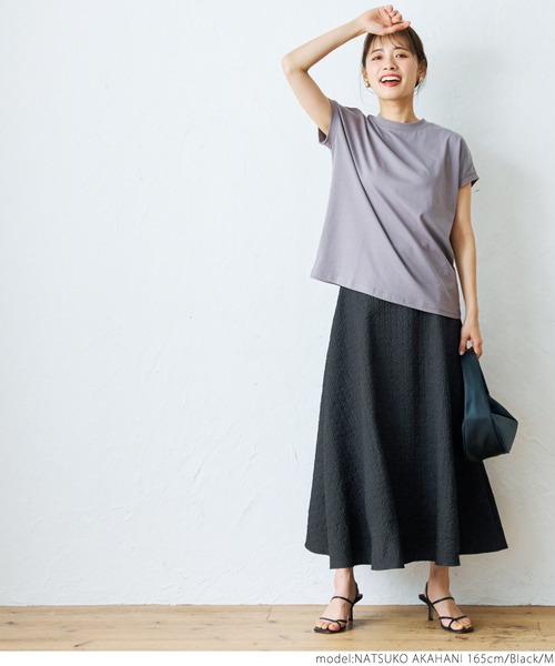 coca（coca）（コカ）の「上品エンボスフレアスカート（スカート・レディース・ブラック/アイボリー・M/L）」の10枚目の写真