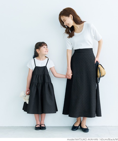 coca（coca）（コカ）の「上品エンボスフレアスカート（スカート・レディース・ブラック/アイボリー・M/L）」の7枚目の写真