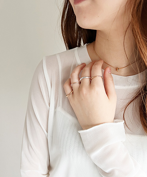VENCEEXCHANGE（ヴァンスエクスチェンジ）の「4連重ねリング（リング・レディース・Silver/GOLD・FREE）」の8枚目の写真