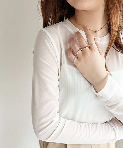 VENCEEXCHANGE（ヴァンスエクスチェンジ）の「4連重ねリング（リング・レディース・Silver/GOLD・FREE）」の9枚目の写真