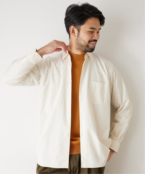 417 EDIFICE（フォーワンセブンエディフィス）の「【ESSENTIAL / エッセンシャル】 レギュラーシャツ（シャツ/ブラウス・メンズ・ライトブラウン/ベージュ/ブルー/サックスブルー・SMALL/MEDIUM/LARGE/X-LARGE）」の6枚目の写真