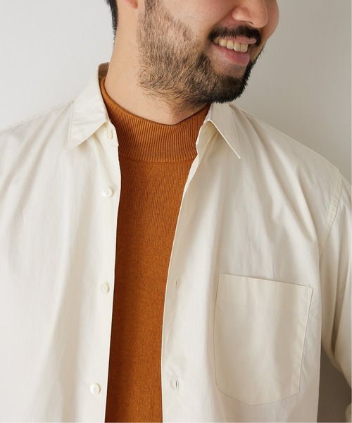 417 EDIFICE（フォーワンセブンエディフィス）の「【ESSENTIAL / エッセンシャル】 レギュラーシャツ（シャツ/ブラウス・メンズ・ライトブラウン/ベージュ/ブルー/サックスブルー・SMALL/MEDIUM/LARGE/X-LARGE）」の11枚目の写真