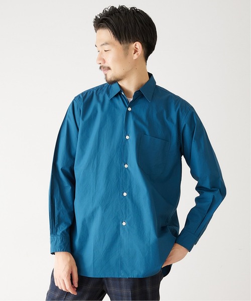 417 EDIFICE（フォーワンセブンエディフィス）の「【ESSENTIAL / エッセンシャル】 レギュラーシャツ（シャツ/ブラウス・メンズ・ライトブラウン/ベージュ/ブルー/サックスブルー・SMALL/MEDIUM/LARGE/X-LARGE）」の12枚目の写真