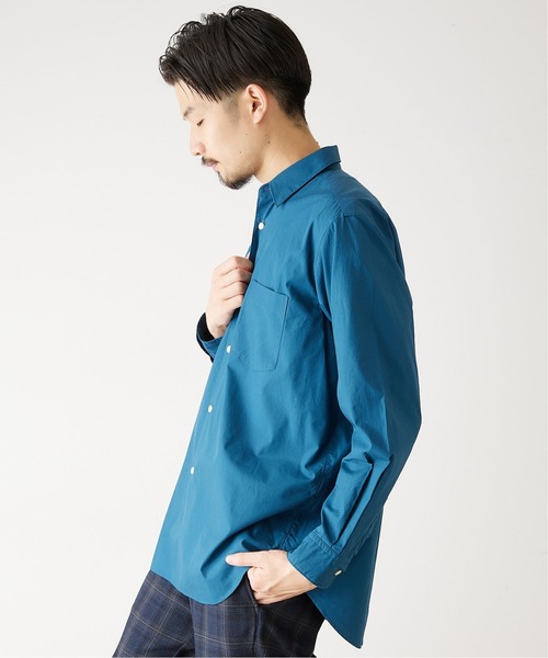 417 EDIFICE（フォーワンセブンエディフィス）の「【ESSENTIAL / エッセンシャル】 レギュラーシャツ（シャツ/ブラウス・メンズ・ライトブラウン/ベージュ/ブルー/サックスブルー・SMALL/MEDIUM/LARGE/X-LARGE）」の21枚目の写真