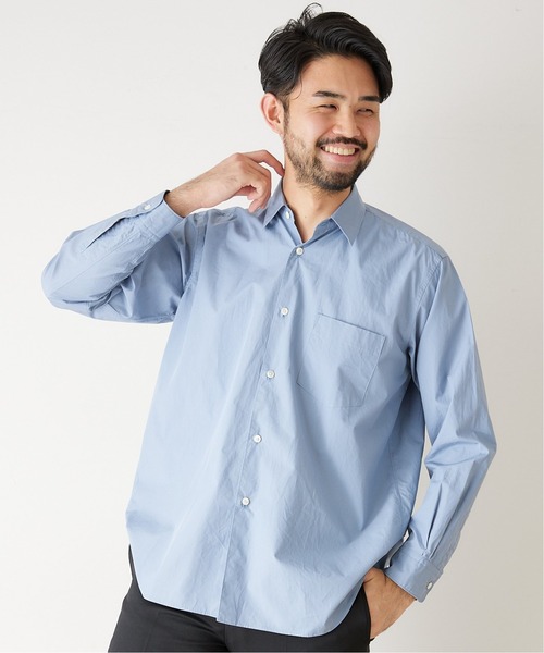 417 EDIFICE（フォーワンセブンエディフィス）の「【ESSENTIAL / エッセンシャル】 レギュラーシャツ（シャツ/ブラウス・メンズ・ライトブラウン/ベージュ/ブルー/サックスブルー・SMALL/MEDIUM/LARGE/X-LARGE）」の16枚目の写真