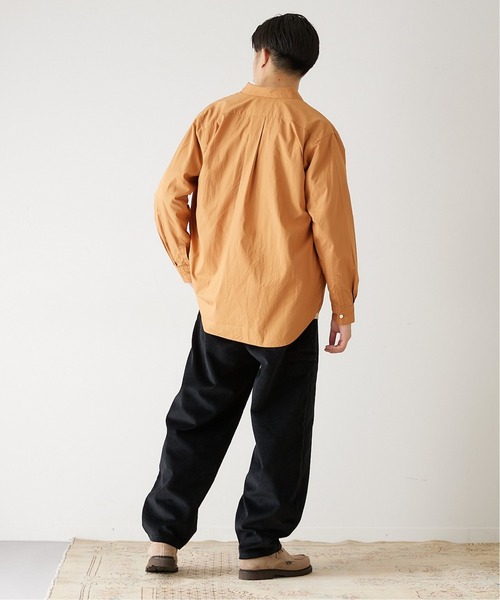 417 EDIFICE（フォーワンセブンエディフィス）の「【ESSENTIAL / エッセンシャル】 レギュラーシャツ（シャツ/ブラウス・メンズ・ライトブラウン/ベージュ/ブルー/サックスブルー・SMALL/MEDIUM/LARGE/X-LARGE）」の5枚目の写真