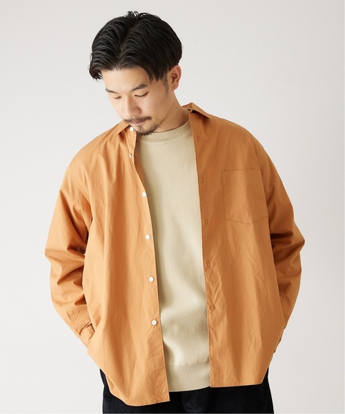 417 EDIFICE（フォーワンセブンエディフィス）の「【ESSENTIAL / エッセンシャル】 レギュラーシャツ（シャツ/ブラウス・メンズ・ライトブラウン/ベージュ/ブルー/サックスブルー・SMALL/MEDIUM/LARGE/X-LARGE）」の10枚目の写真