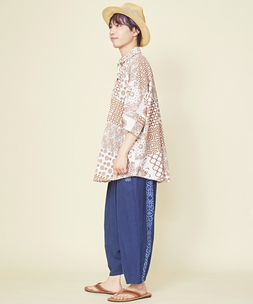 チャイハネ（チャイハネ）の「【チャイハネ】タイルノMEN'Sシャツ（シャツ/ブラウス・メンズ・ベージュ/ネイビー/グリーン・FREE）」の14枚目の写真