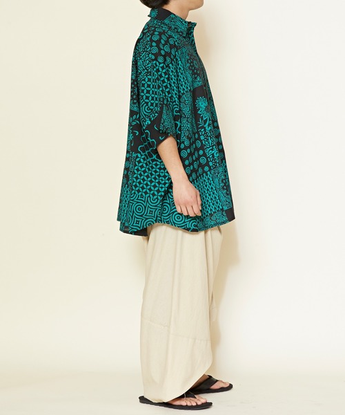 チャイハネ（チャイハネ）の「【チャイハネ】タイルノMEN'Sシャツ（シャツ/ブラウス・メンズ・ベージュ/ネイビー/グリーン・FREE）」の15枚目の写真