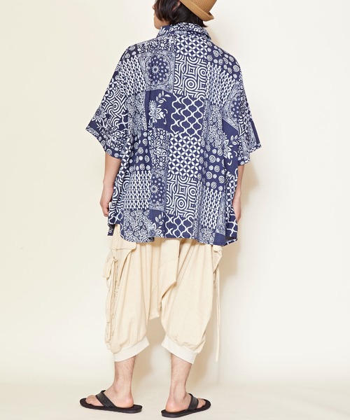 チャイハネ（チャイハネ）の「【チャイハネ】タイルノMEN'Sシャツ（シャツ/ブラウス・メンズ・ベージュ/ネイビー/グリーン・FREE）」の5枚目の写真