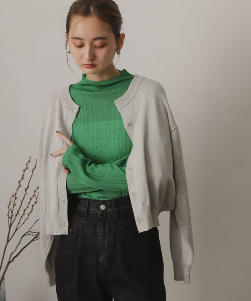 SENSE OF PLACE by URBAN RESEARCH（センスオブプレイスバイアーバンリサーチ）の「シアーコンパクトセーター（ニット/セーター・レディース・ライトブルー/オレンジ/グリーン/ブラック・ONE）」の19枚目の写真