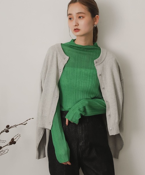 SENSE OF PLACE by URBAN RESEARCH（センスオブプレイスバイアーバンリサーチ）の「シアーコンパクトセーター（ニット/セーター・レディース・ライトブルー/オレンジ/グリーン/ブラック・ONE）」の21枚目の写真