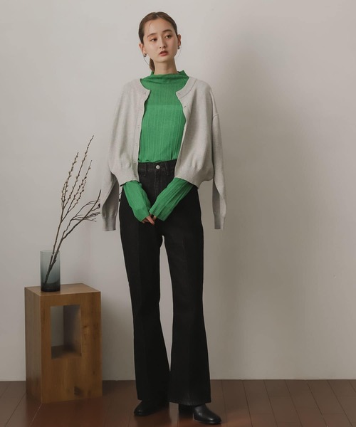 SENSE OF PLACE by URBAN RESEARCH（センスオブプレイスバイアーバンリサーチ）の「シアーコンパクトセーター（ニット/セーター・レディース・ライトブルー/オレンジ/グリーン/ブラック・ONE）」の22枚目の写真