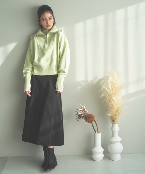 N.(N. Natural Beauty Basic)(エヌエヌナチュラルビューティーベーシック)の「◆オブリークトゥショートブーツ(ブーツ・レディース・ブラック/ベージュ/カーキ・MEDIUM/LARGE)」の19枚目の写真