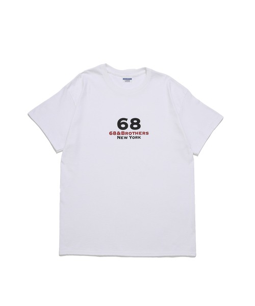 68&brothers(シックスティエイトアンドブラザーズ)の「68&BROTHERS シックスティーエイトアンドブラザーズ / Print Tee "1st LOGO"(Tシャツ/カットソー・メンズ・ホワイト/ブラック/オフホワイト/ヘザーグレー・MEDIUM/X-LARGE/LARGE/XX-LARGE)」の2枚目の写真