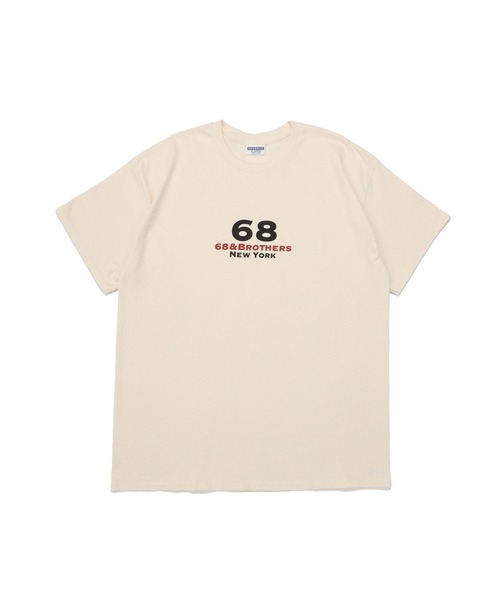 68&brothers(シックスティエイトアンドブラザーズ)の「68&BROTHERS シックスティーエイトアンドブラザーズ / Print Tee "1st LOGO"(Tシャツ/カットソー・メンズ・ホワイト/ブラック/オフホワイト/ヘザーグレー・MEDIUM/X-LARGE/LARGE/XX-LARGE)」の3枚目の写真