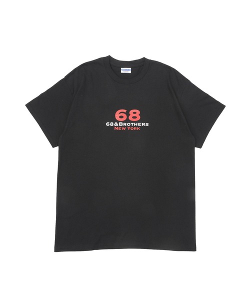 68&brothers(シックスティエイトアンドブラザーズ)の「68&BROTHERS シックスティーエイトアンドブラザーズ / Print Tee "1st LOGO"(Tシャツ/カットソー・メンズ・ホワイト/ブラック/オフホワイト/ヘザーグレー・MEDIUM/X-LARGE/LARGE/XX-LARGE)」の1枚目の写真