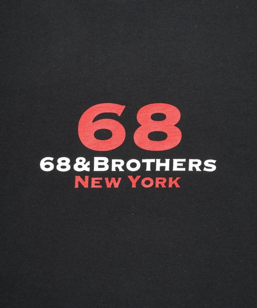 68&brothers(シックスティエイトアンドブラザーズ)の「68&BROTHERS シックスティーエイトアンドブラザーズ / Print Tee "1st LOGO"(Tシャツ/カットソー・メンズ・ホワイト/ブラック/オフホワイト/ヘザーグレー・MEDIUM/X-LARGE/LARGE/XX-LARGE)」の9枚目の写真