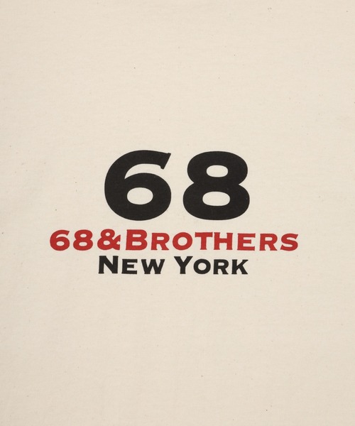 68&brothers(シックスティエイトアンドブラザーズ)の「68&BROTHERS シックスティーエイトアンドブラザーズ / Print Tee "1st LOGO"(Tシャツ/カットソー・メンズ・ホワイト/ブラック/オフホワイト/ヘザーグレー・MEDIUM/X-LARGE/LARGE/XX-LARGE)」の12枚目の写真