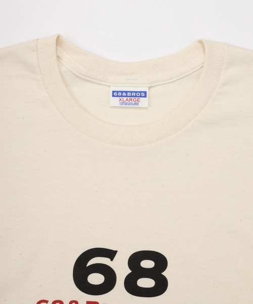 68&brothers(シックスティエイトアンドブラザーズ)の「68&BROTHERS シックスティーエイトアンドブラザーズ / Print Tee "1st LOGO"(Tシャツ/カットソー・メンズ・ホワイト/ブラック/オフホワイト/ヘザーグレー・MEDIUM/X-LARGE/LARGE/XX-LARGE)」の13枚目の写真