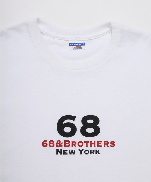 68&brothers(シックスティエイトアンドブラザーズ)の「68&BROTHERS シックスティーエイトアンドブラザーズ / Print Tee "1st LOGO"(Tシャツ/カットソー・メンズ・ホワイト/ブラック/オフホワイト/ヘザーグレー・MEDIUM/X-LARGE/LARGE/XX-LARGE)」の16枚目の写真