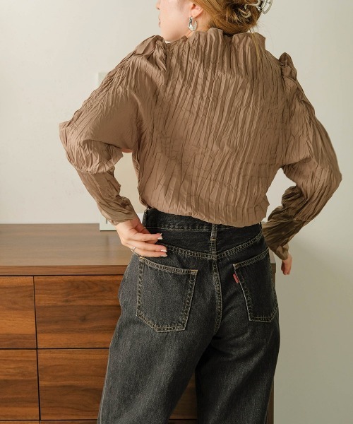 Bab（バブ）の「【Bab×KANAMI】Washer Blouse（シャツ/ブラウス・レディース・チャコールグレー/ピンク/アイボリー/モカ・38）」の16枚目の写真