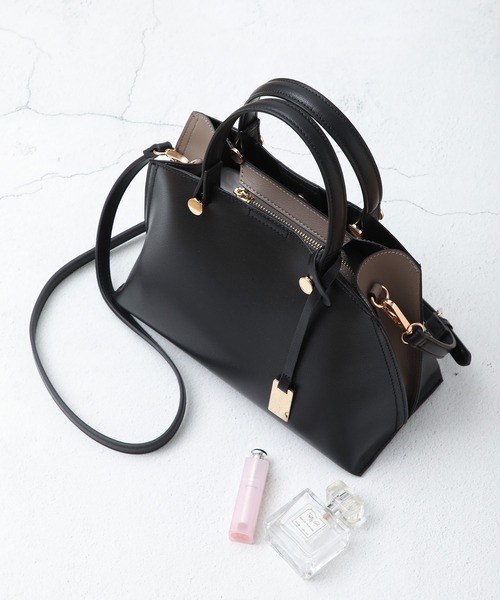 MERCURYDUO（マーキュリーデュオ）の「【MERCURYDUO/マーキュリーデュオ】軽量　両アオリポケット付き　ハンドバッグ（ハンドバッグ・レディース・ブラック/アイボリー/ベージュ系その他・FREE）」の11枚目の写真