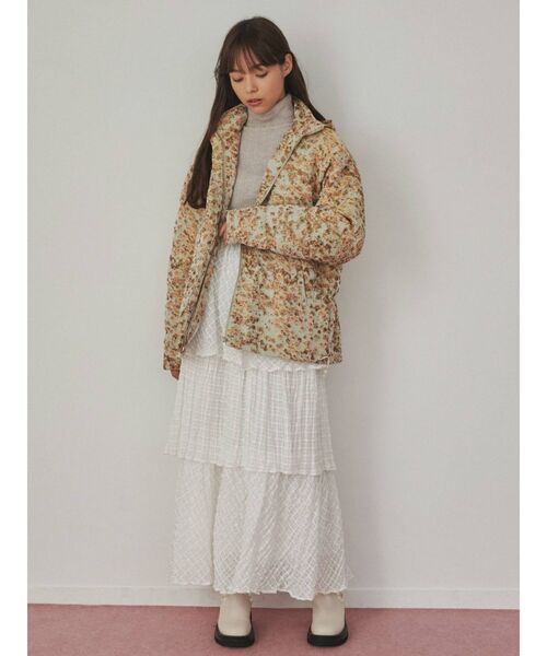 merry jenny(メリージェニー)の「checkシアーテイアードスカート(スカート・レディース・アイボリー/オフホワイト/ブラック・FREE)」の10枚目の写真