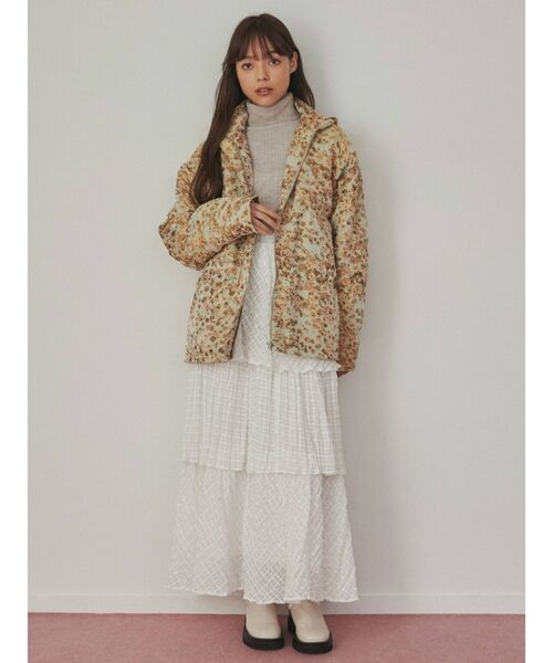 merry jenny(メリージェニー)の「checkシアーテイアードスカート(スカート・レディース・アイボリー/オフホワイト/ブラック・FREE)」の11枚目の写真