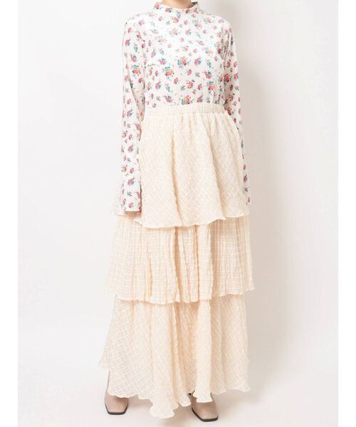 merry jenny(メリージェニー)の「checkシアーテイアードスカート(スカート・レディース・アイボリー/オフホワイト/ブラック・FREE)」の21枚目の写真