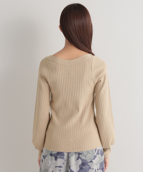 Andemiu（アンデミュウ）の「デコルテデザインニット162151（ニット/セーター・レディース・ブラック/ベージュ/グリーン/パープル・FREE）」の21枚目の写真