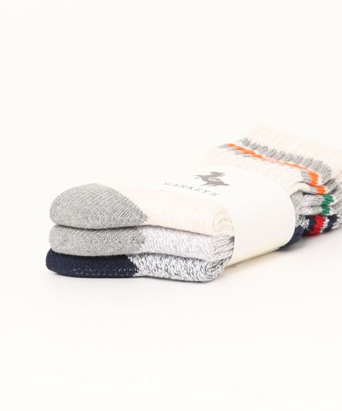 MARKEY'S（マーキーズ）の「3Pセット/クルー杢ラインソックス(15-17cm/18-20cm)（ソックス/靴下・キッズ・マルチ・18-20cm/15-17cm）」の7枚目の写真