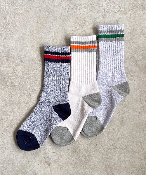 MARKEY'S（マーキーズ）の「3Pセット/クルー杢ラインソックス(15-17cm/18-20cm)（ソックス/靴下・キッズ・マルチ・18-20cm/15-17cm）」の3枚目の写真