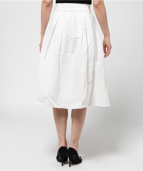 DISCOAT（ディスコート）の「【Discoat】前釦ミモレ丈スカート（スカート・レディース・ホワイト/ネイビー・MEDIUM/LARGE）」の9枚目の写真