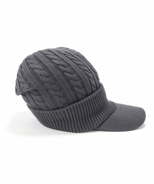 adidas(アディダス)の「アディダス つば付きニット帽 ONSPOTZ別注(ニットキャップ/ビーニー・メンズ・ネイビー/ブラック/グレー・FREE)」の8枚目の写真