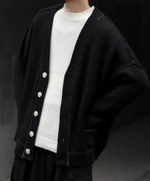 INTER FACTORY（インターファクトリー）の「ファッションインフルエンサー DAISUKE - バルーンスリーブステッチニットカーディガン（カーディガン/ボレロ・メンズ）」