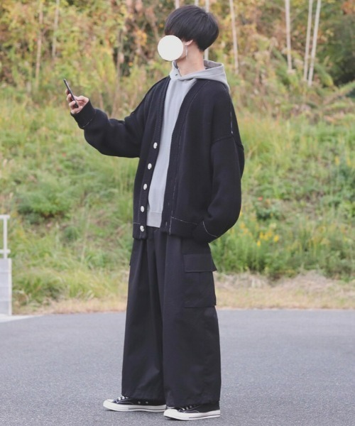 INTER FACTORY(インターファクトリー)の「ファッションインフルエンサー DAISUKE - バルーンスリーブステッチニットカーディガン(カーディガン/ボレロ・メンズ・ブラック/モカ/ベージュ・MEDIUM/LARGE)」の19枚目の写真