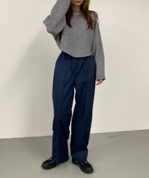 HANNE（アン）の「【セットアップ対応】センタープレスウエストゴムスラックス（スラックス）」