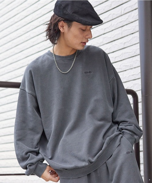 PBLIM（ページボーイリム）の「PAGEBOYLIM/オーバーダイクルースウェット（スウェット・レディース・チャコールグレー/ライトブルー/ブラウン・FREE）」の2枚目の写真