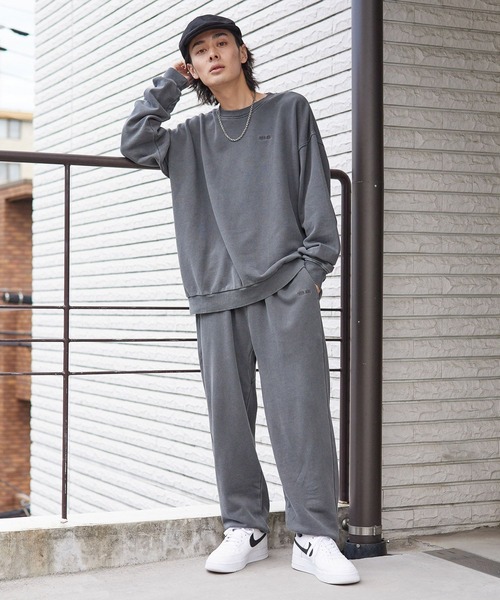 PBLIM（ページボーイリム）の「PAGEBOYLIM/オーバーダイクルースウェット（スウェット・レディース・チャコールグレー/ライトブルー/ブラウン・FREE）」の4枚目の写真