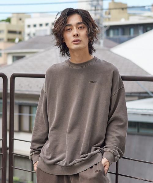 PBLIM（ページボーイリム）の「PAGEBOYLIM/オーバーダイクルースウェット（スウェット・レディース・チャコールグレー/ライトブルー/ブラウン・FREE）」の5枚目の写真