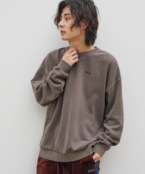 PBLIM（ページボーイリム）の「PAGEBOYLIM/オーバーダイクルースウェット（スウェット・レディース・チャコールグレー/ライトブルー/ブラウン・FREE）」の17枚目の写真