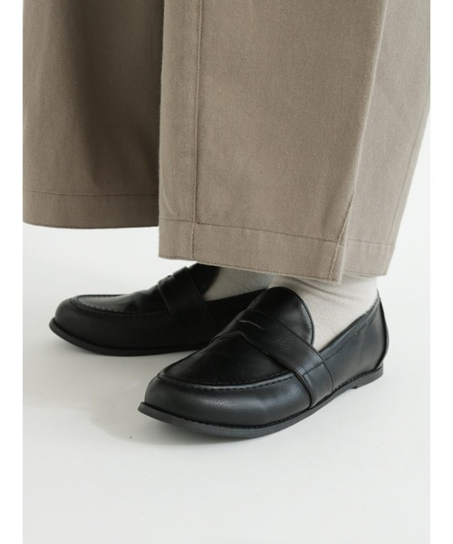 Samansa Mos2（サマンサ モスモス）の「コインローファー（ローファー・レディース・ブラック/キャメル・MEDIUM/LARGE）」の9枚目の写真