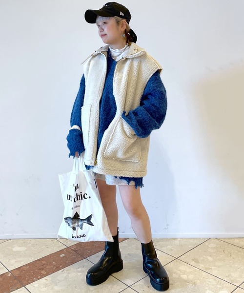 searoomlynn ☆ Reversible  ムートンボアベスト SeaRoomlynn - searoomlynn ☆ Reversible ムートンボアベストの通販