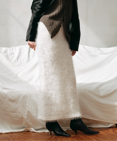 コラージュ ガリャルダガランテ　ニットフリンジスカート COLLAGE GALLARDAGALANTE スカート ニットフリンジスカート