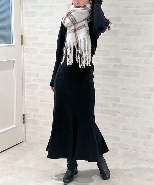 FREE'S MART（フリーズマート）の「チェックポリストール（ストール/ショール・レディース・ベージュ系その他/グレー系その他・ﾌﾘ-）」の11枚目の写真